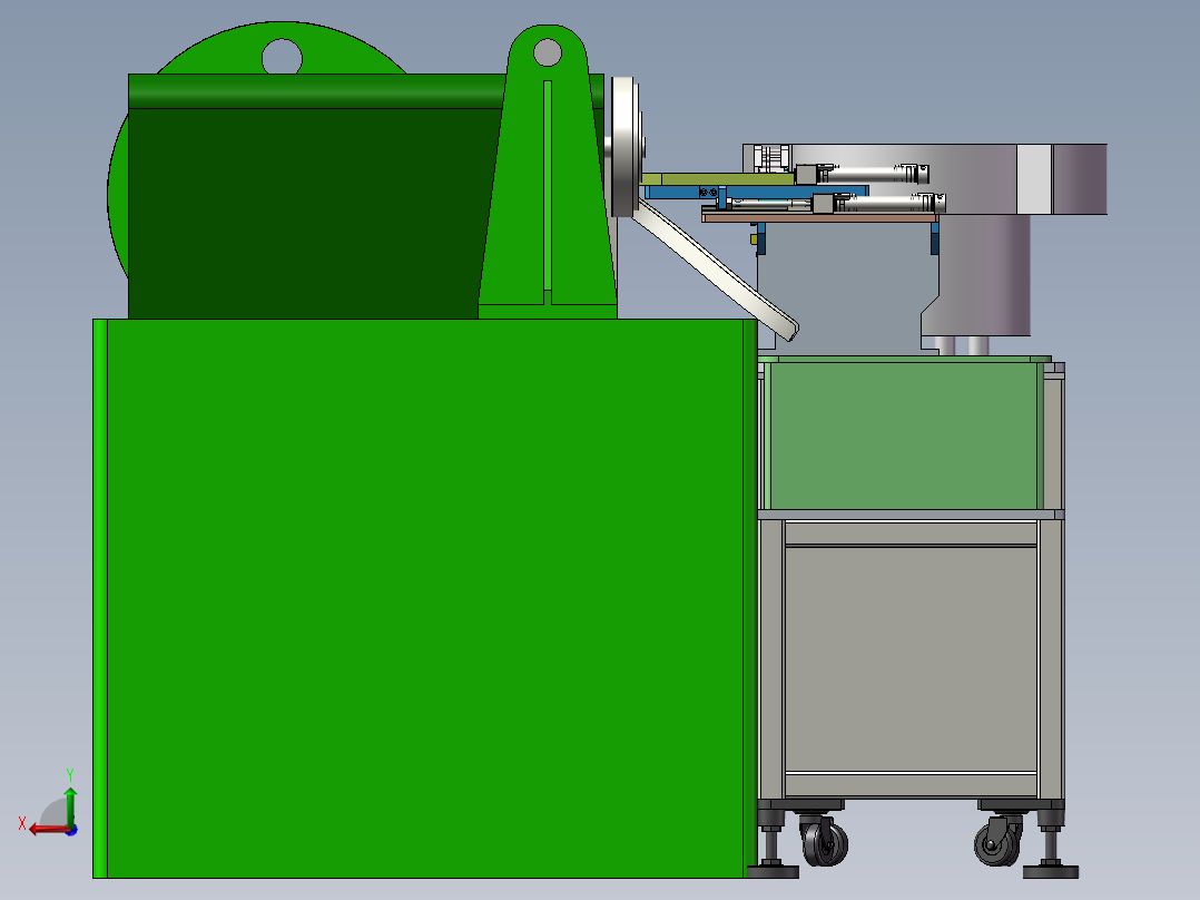 自动上料机3D模型（给滚牙机上料）后视图