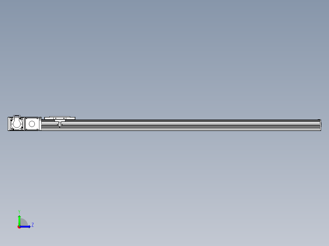 同步带全封闭直线模组TPA-HCB-110D-90-L1150-ML-Y-P40-N3左视图