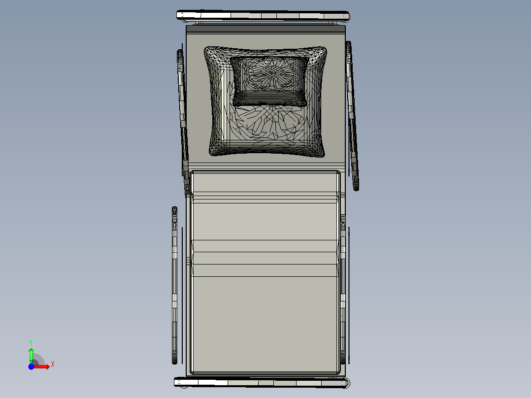 医院病床前视图