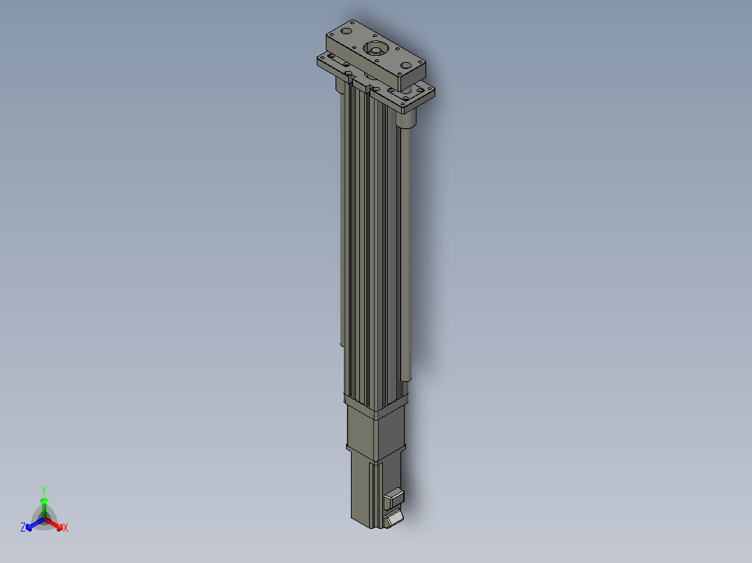 12VZ电动缸-VZ6D-S400-BC正等轴测图