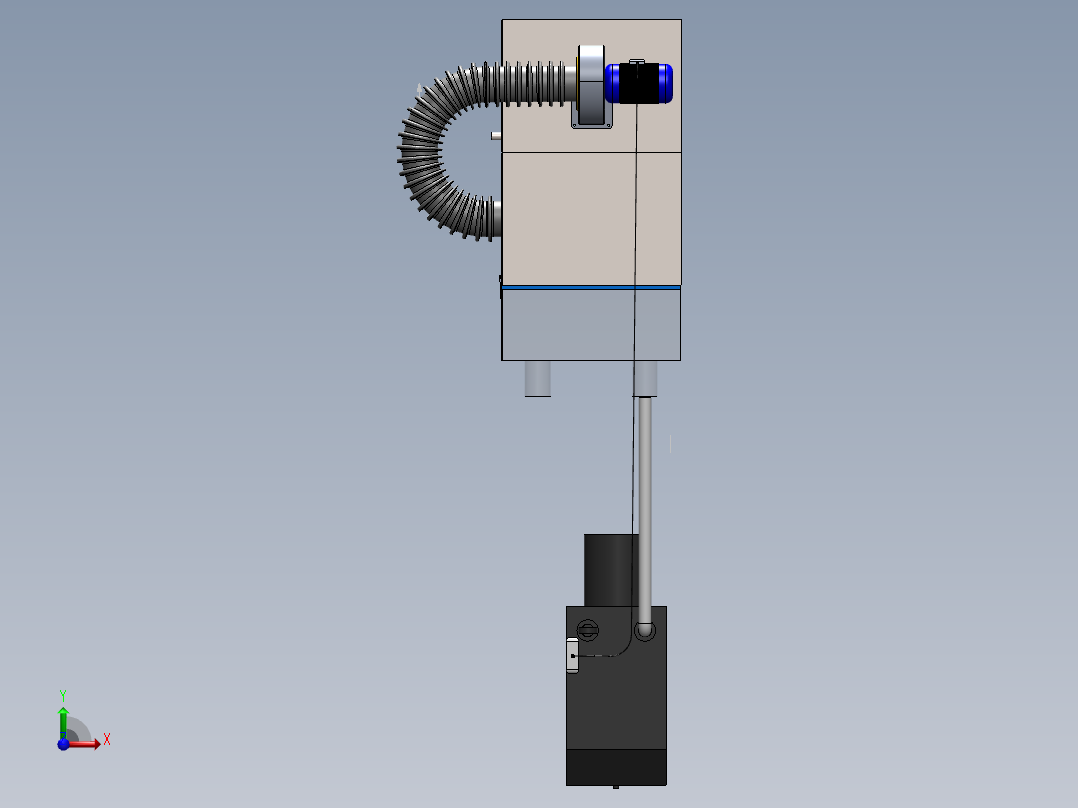 真空泵空气净化过滤系统前视图