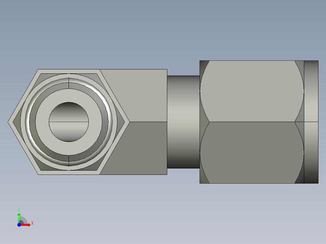 卡套式工业通用硬管接头8-6_c5bu-s前视图