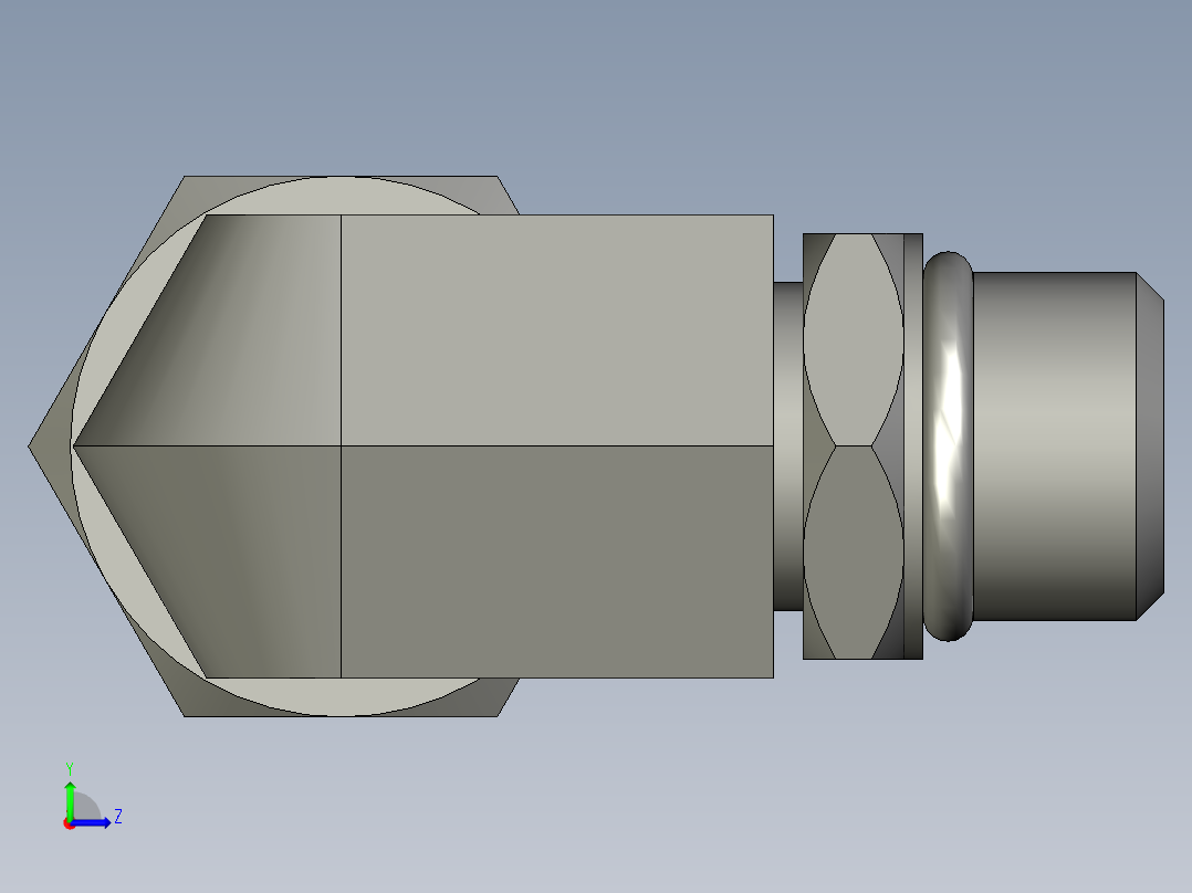 卡套式工业通用硬管接头8-6_c5bu-s左视图