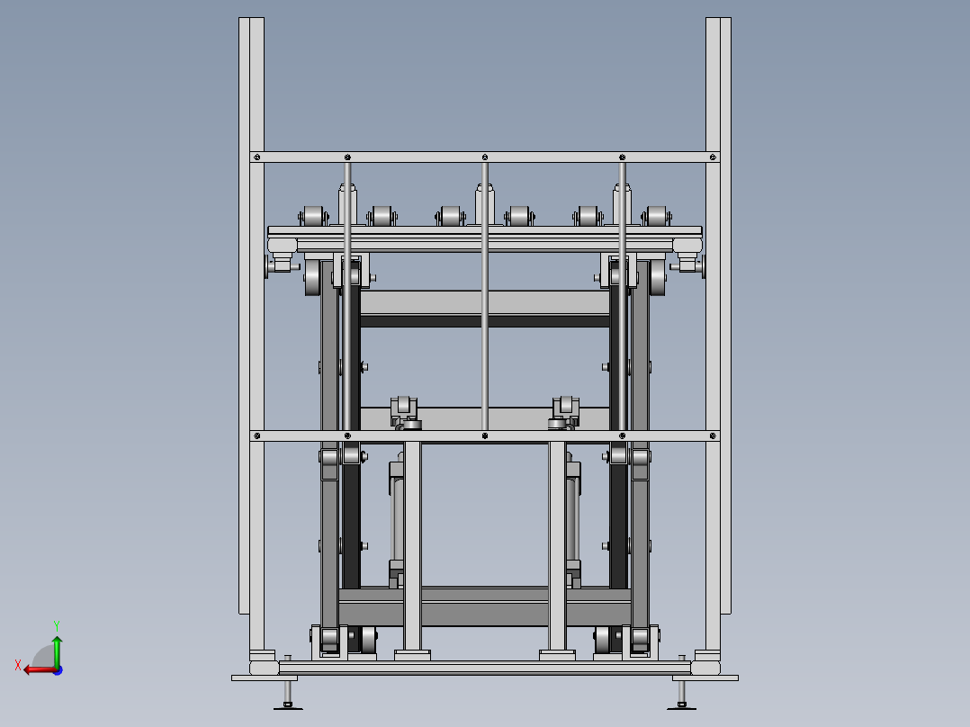 缸体毛坯升降机（液压升降机）后视图