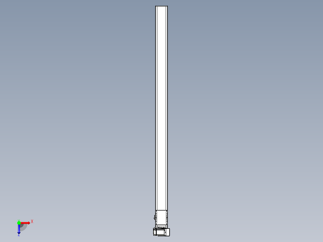 同步带全封闭直线模组TPA-HCB-105D-90-L1700-RU-Y-P20-N3俯视图