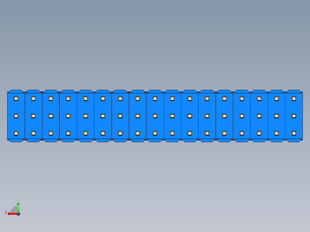 彩色公头100mil（2.54mm）系列-DS1021_blue_3x17p_100mil_Type5_rev1.0后视图