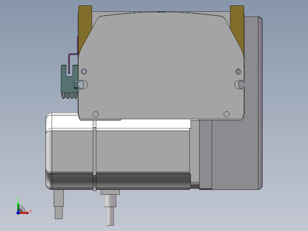 MTB同步带半封闭MTB14M-LD-200W前视图