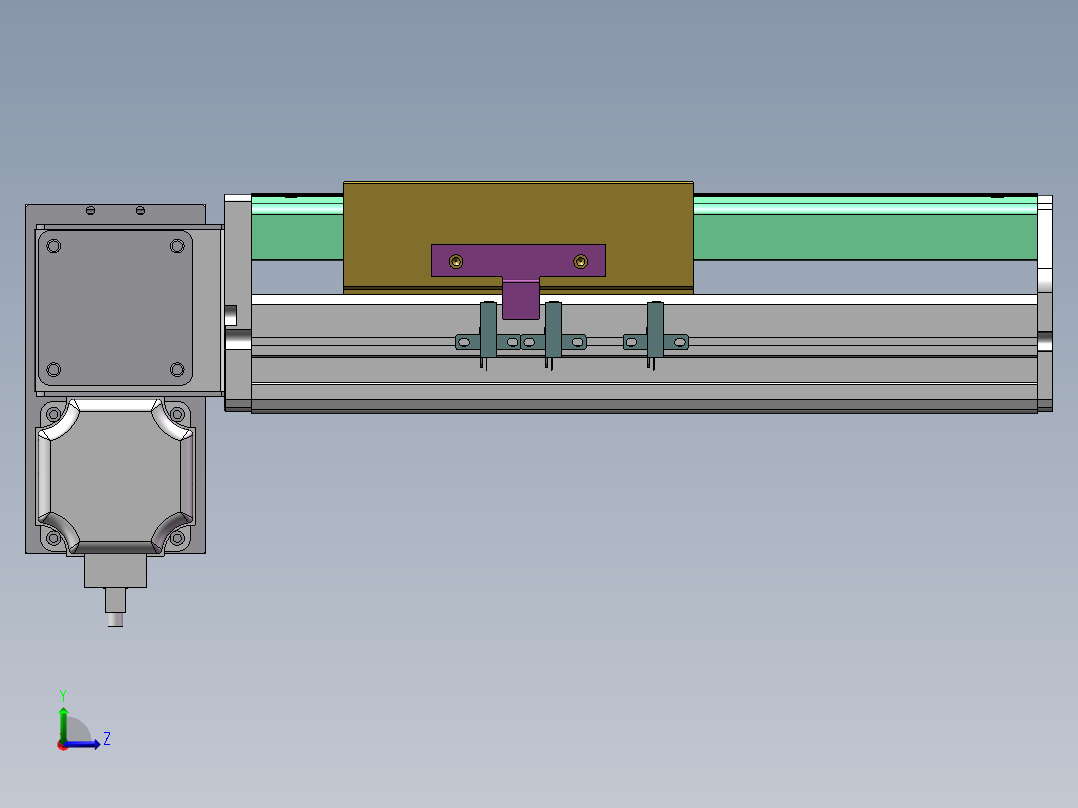 MTB同步带半封闭MTB14M-LD-200W左视图