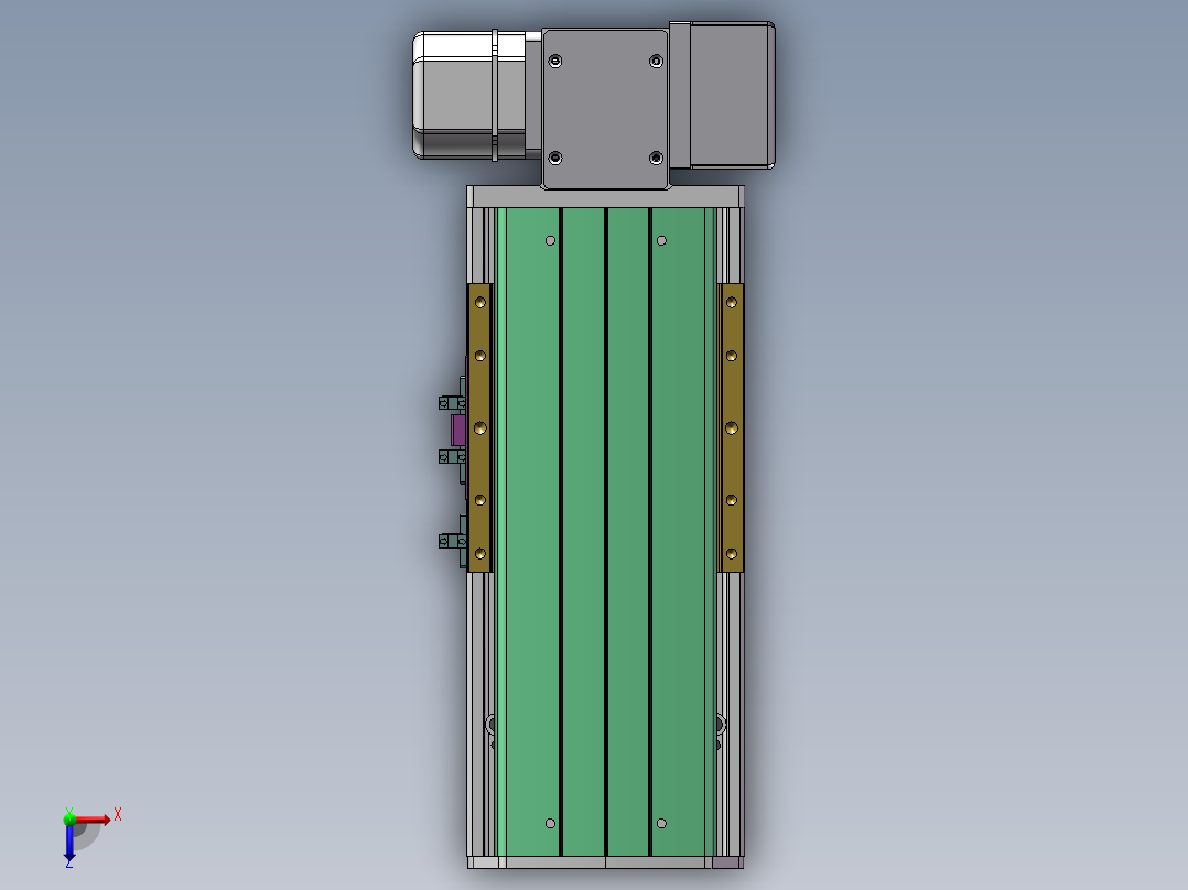 MTB同步带半封闭MTB14M-LD-200W俯视图