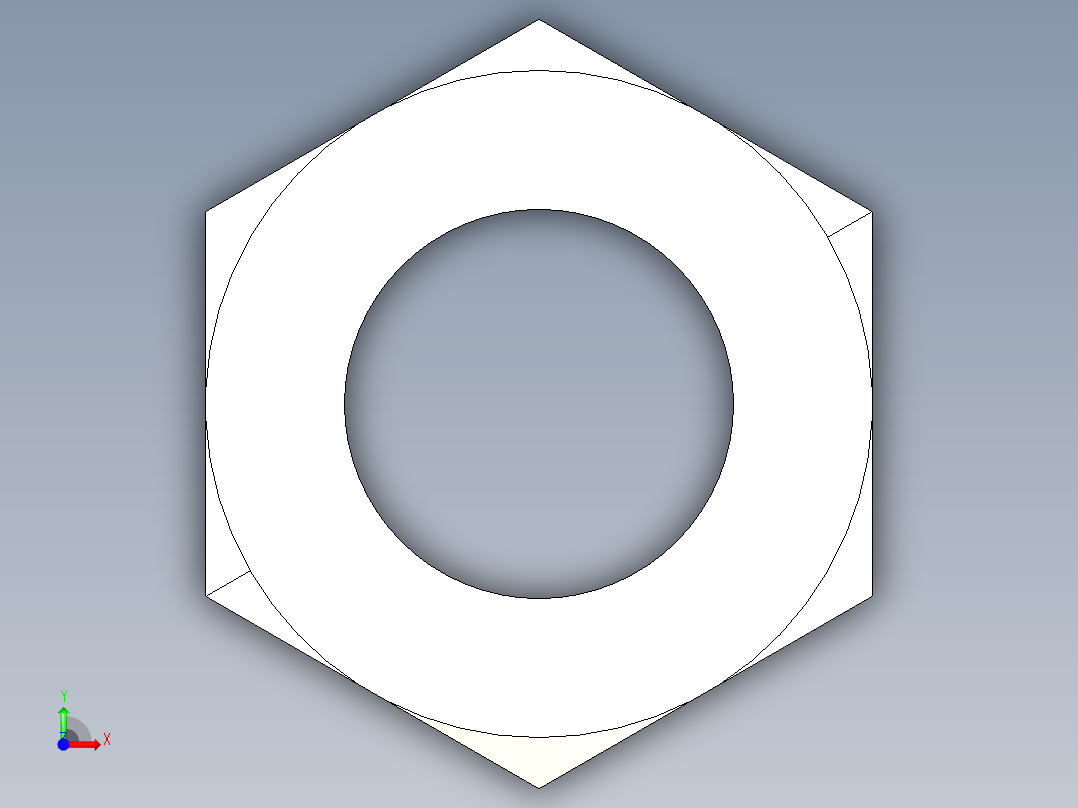 球面螺帽2307-3D多系列多零件图纸模型前视图