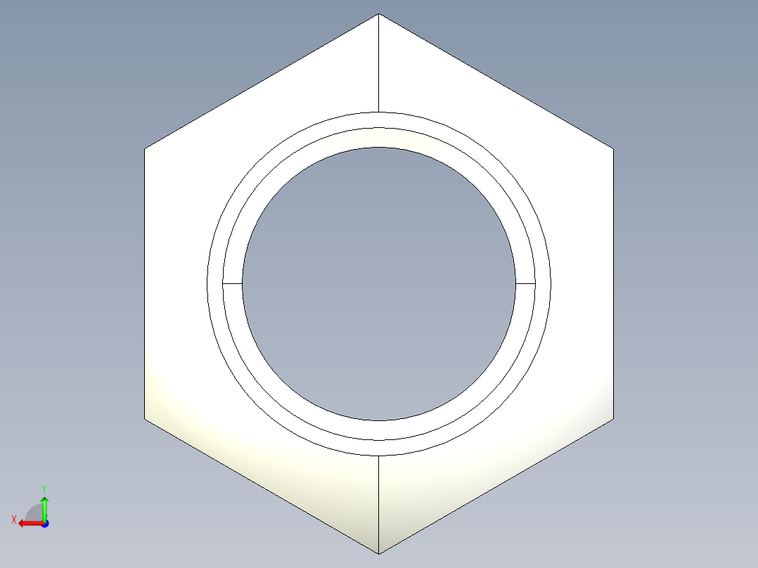 球面螺帽2307-3D多系列多零件图纸模型后视图