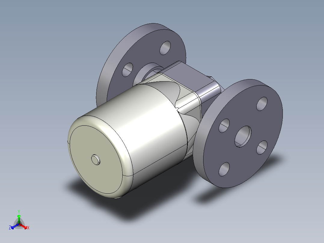 20DKPOAVCP NO 气动隔膜阀常开固定法兰，钻孔ANSI B16.5条款150 FF。面对面根据EN 558-1 PVC-U正等轴测图