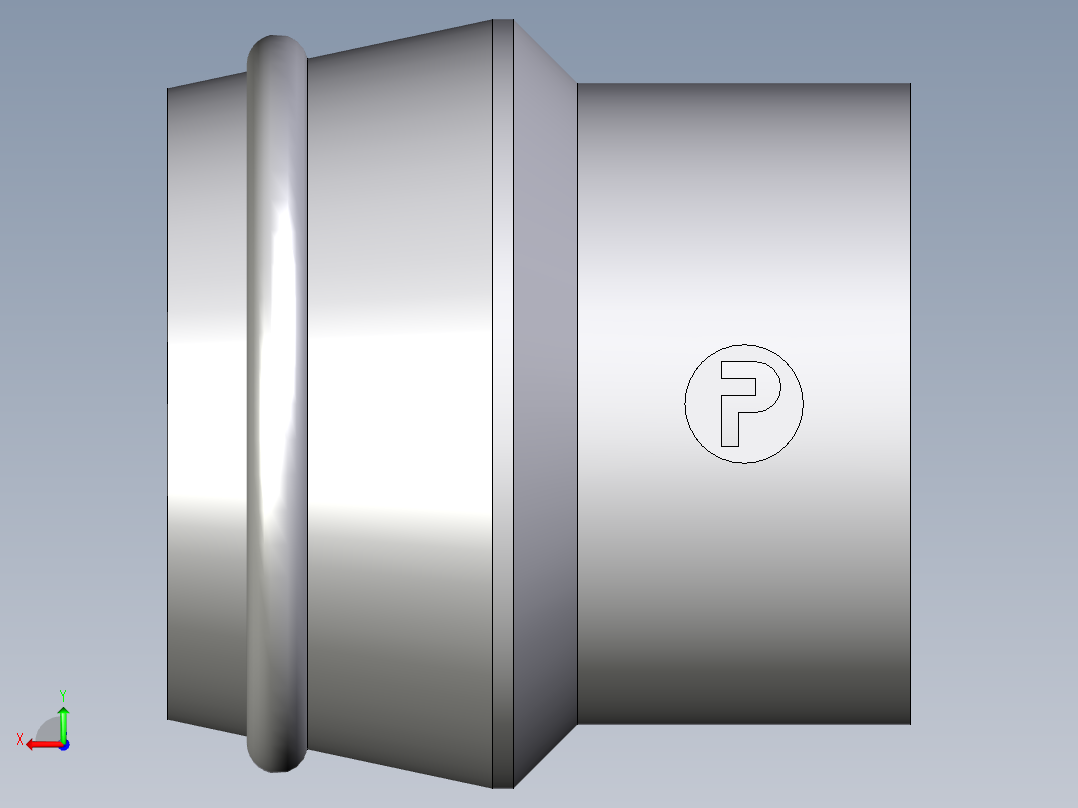 卡套式工业通用硬管接头EO_Blanking_plug_for_cones_VKA25CF后视图