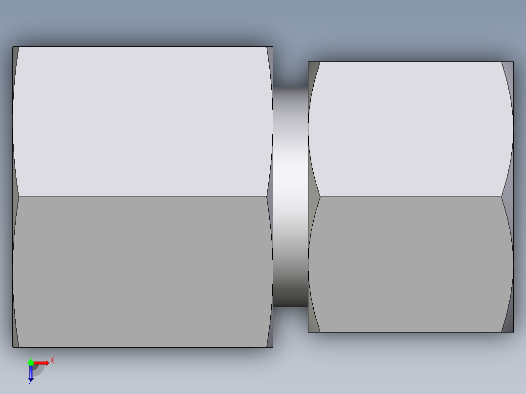 卡套式工业通用硬管接头EO_Swivel_connector_GAI14ZSR71俯视图