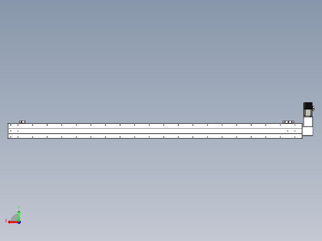 同步带滑台-半封闭B10-L90-S1800-R-P40-D3后视图