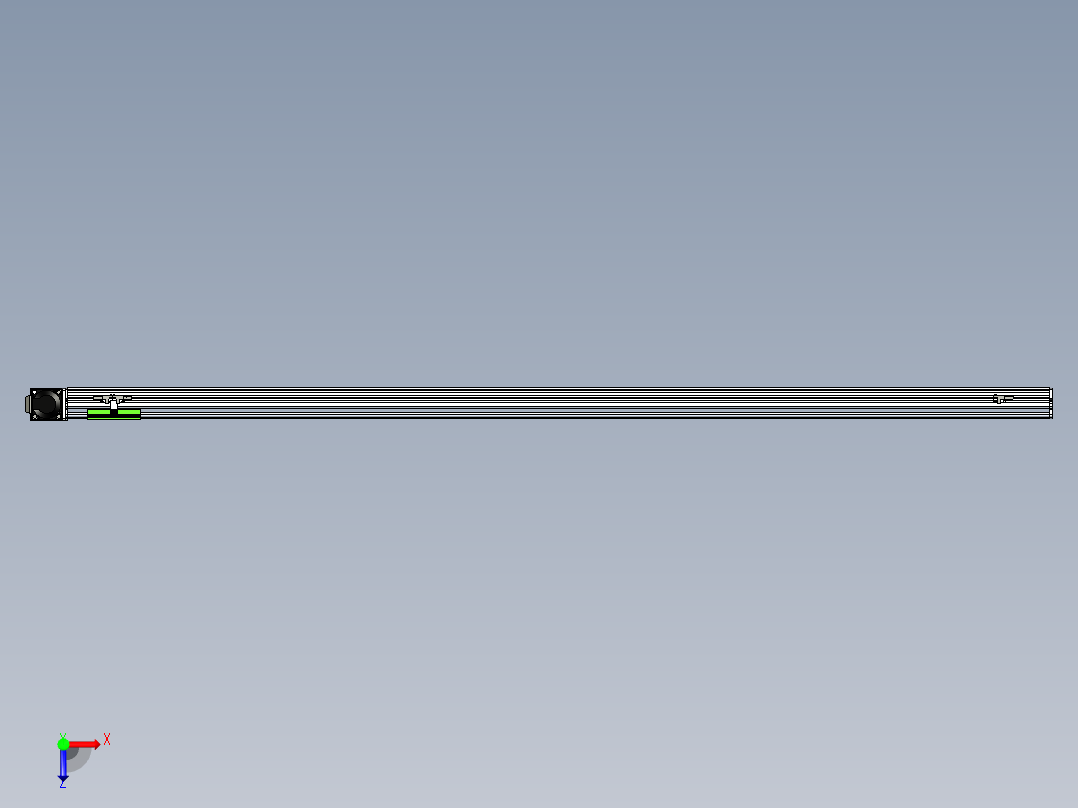 同步带滑台-半封闭B10-L90-S1800-R-P40-D3俯视图