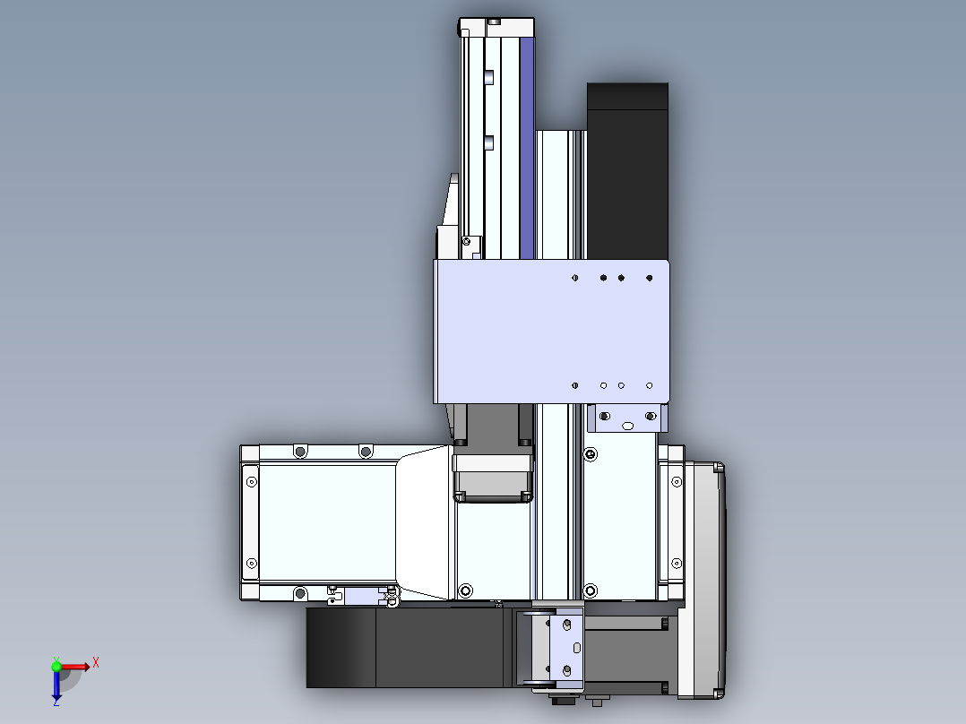 内嵌直交机械手XYG系列XYG440-A3俯视图