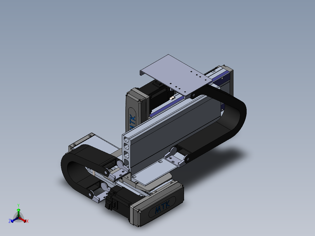 内嵌直交机械手XYG系列XYG440-A3正等轴测图