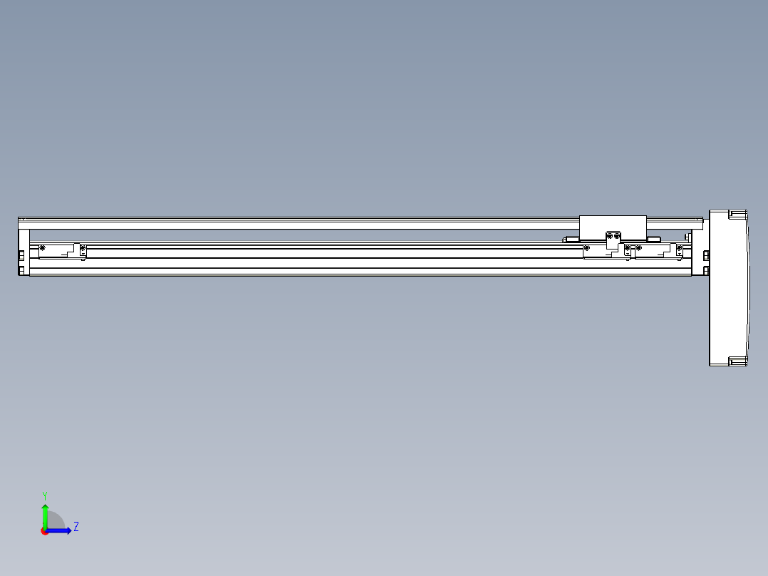 TPA-KNR-86E-1610C-L600A1-MP-BJ57-N3线性模块铝制底座左视图