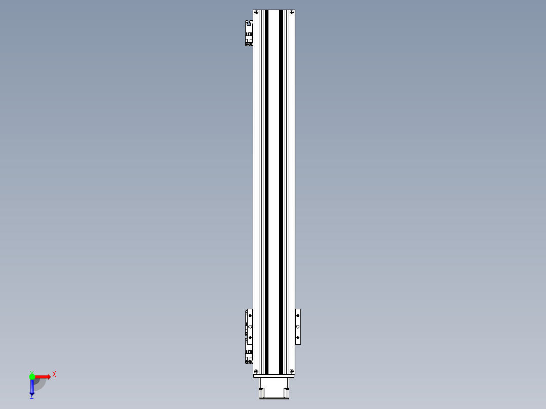 TPA-KNR-86E-1610C-L600A1-MP-BJ57-N3线性模块铝制底座俯视图