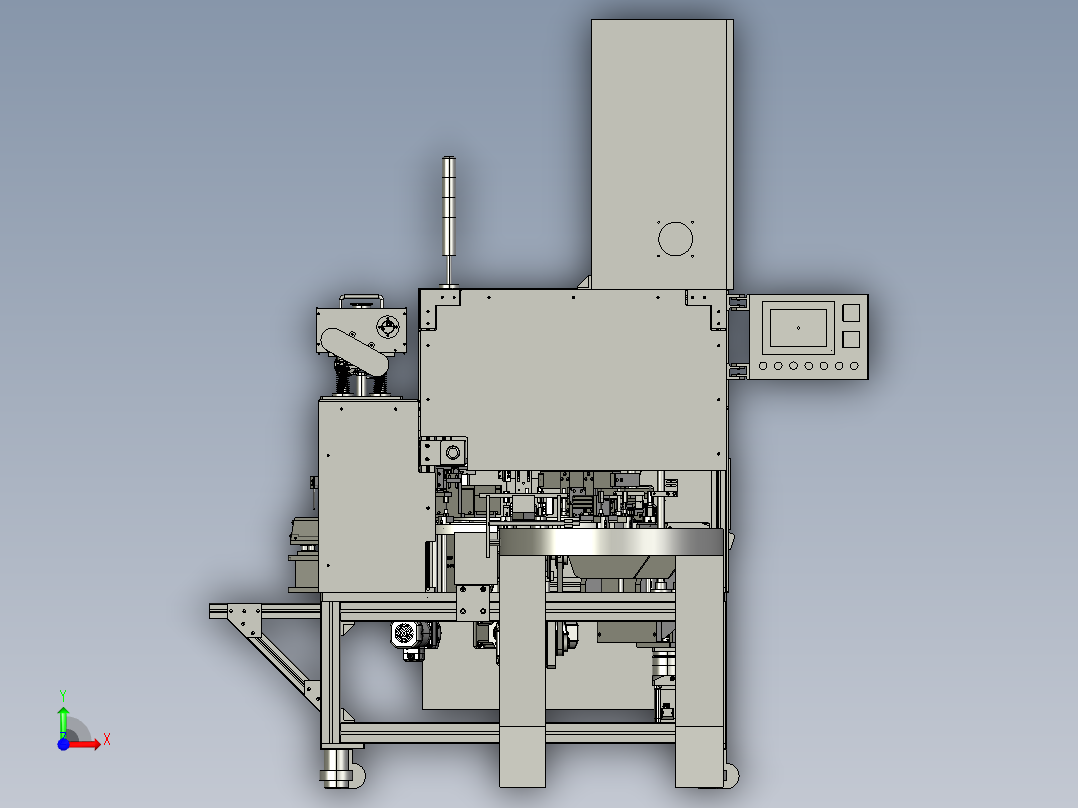 睫毛膏灌装旋盖机step前视图