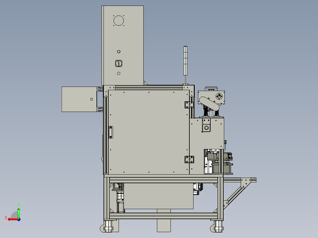 睫毛膏灌装旋盖机step后视图