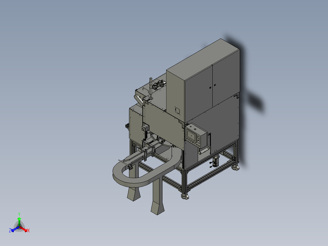 睫毛膏灌装旋盖机step正等轴测图
