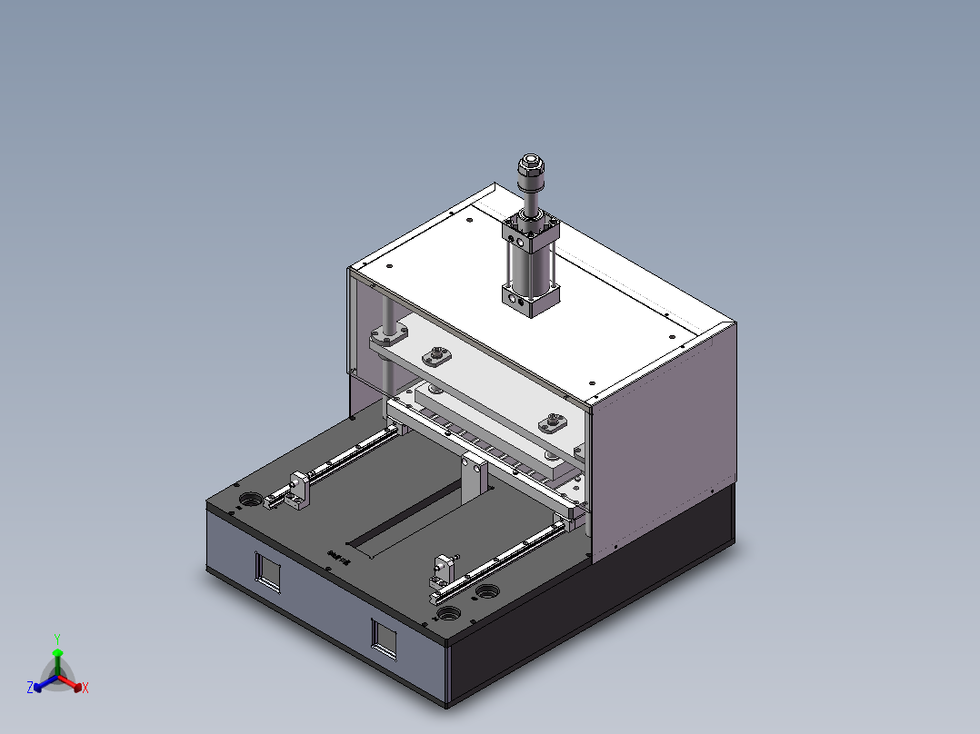 5pin针高温高压封口机（sw18可编辑+工程图）正等轴测图