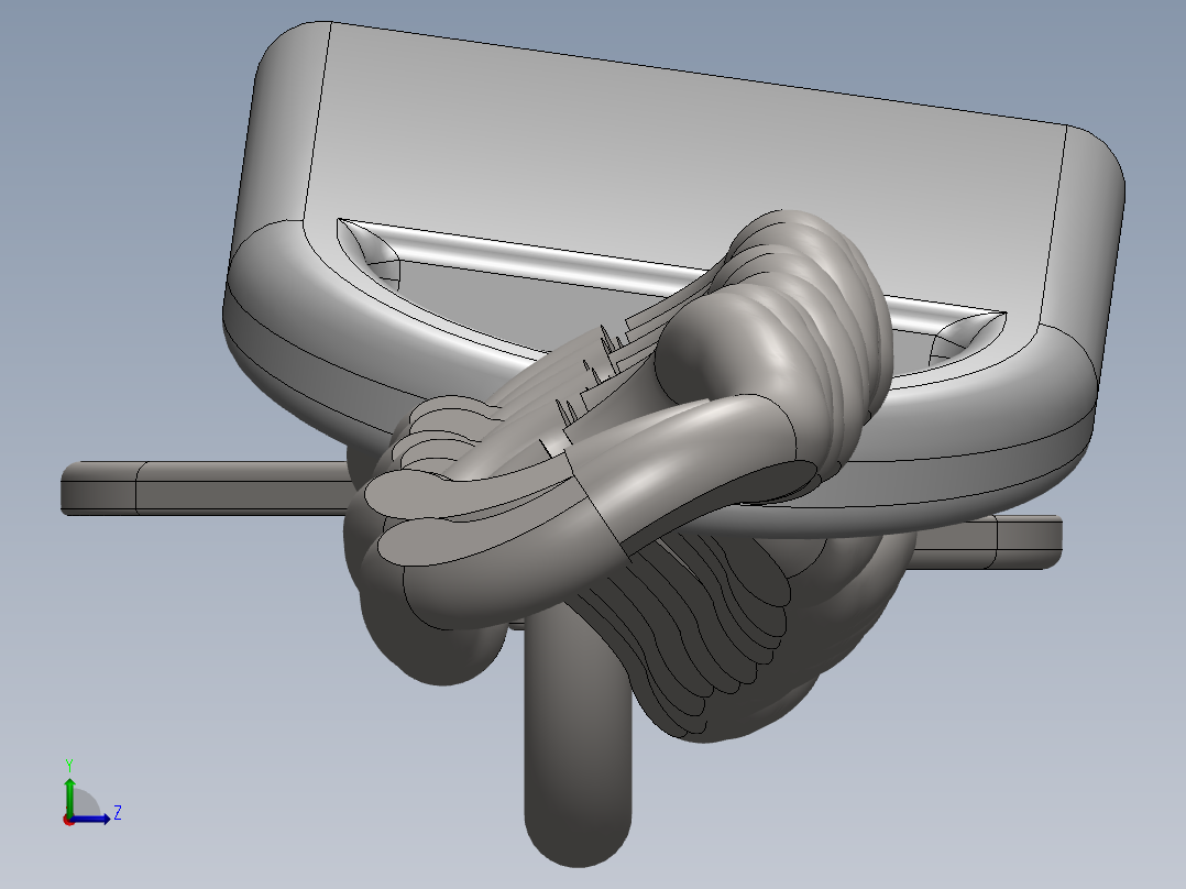 solidworks 银手镯设计左视图