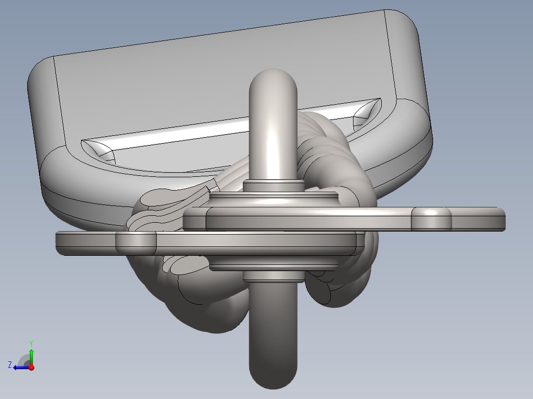 solidworks 银手镯设计右视图