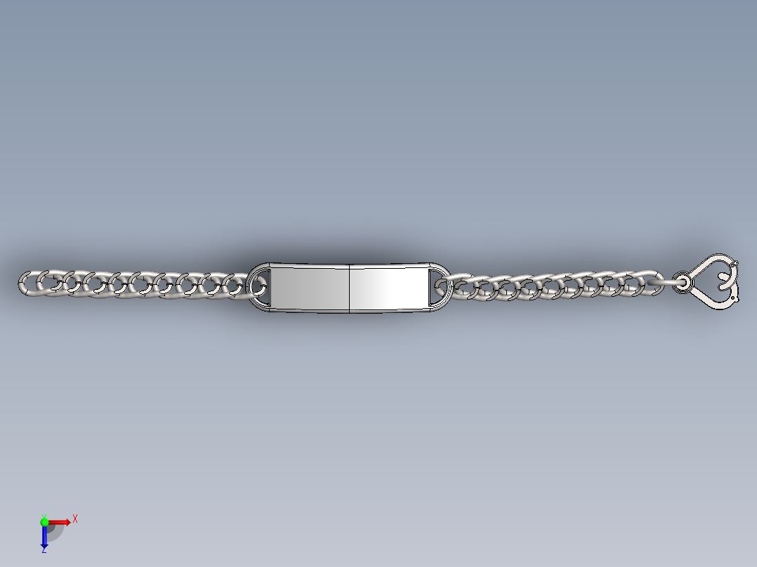 solidworks 银手镯设计俯视图