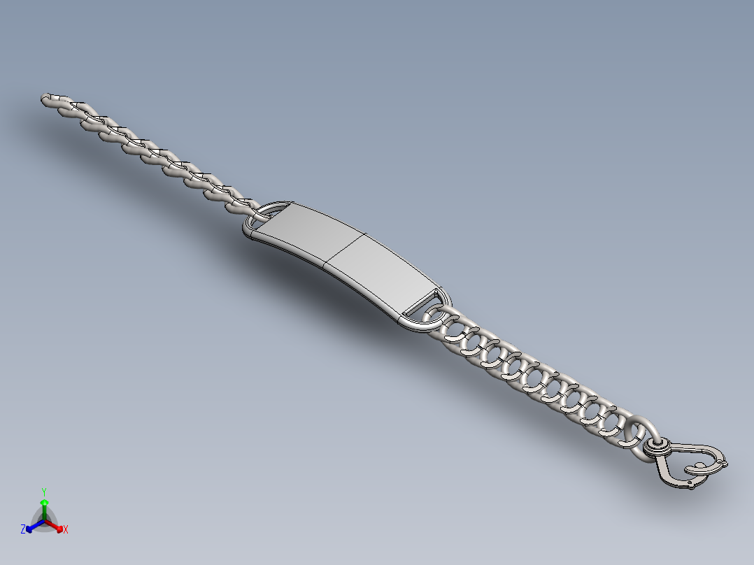 solidworks 银手镯设计正等轴测图