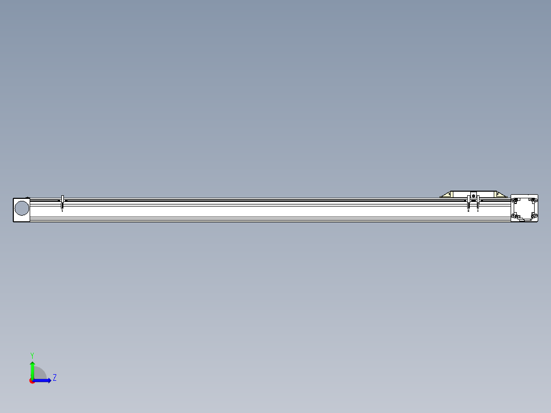 Toyo东佑达直线模组-M80M-S-X102-1200-R-Y40-C4左视图