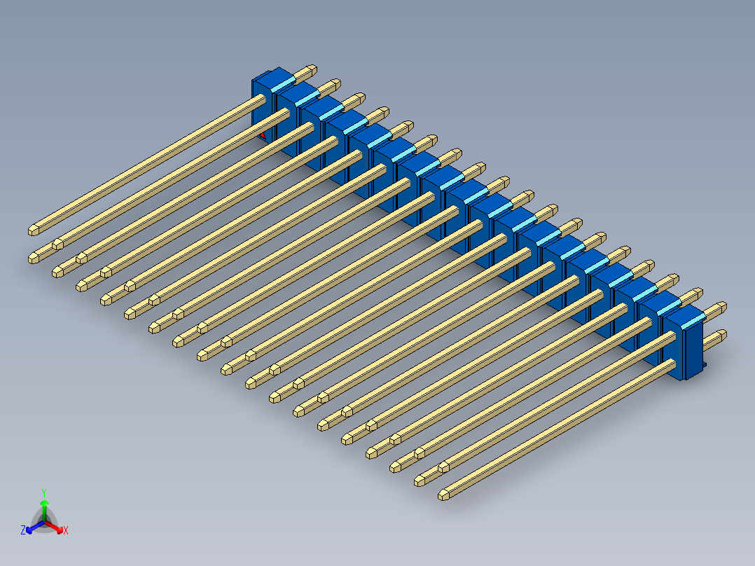彩色公头100mil（2.54mm）系列-DS1021_blue_2x18p_100mil_Type43_rev1.0