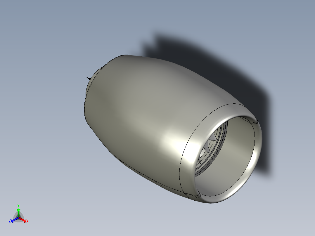 喷气发动机 (TURBOFAN) 设计---模型格式为 stp正等轴测图