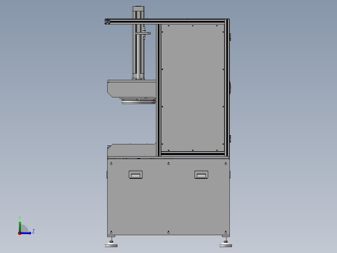 DD电机骨架压装机（sw18+cad+说明书）左视图