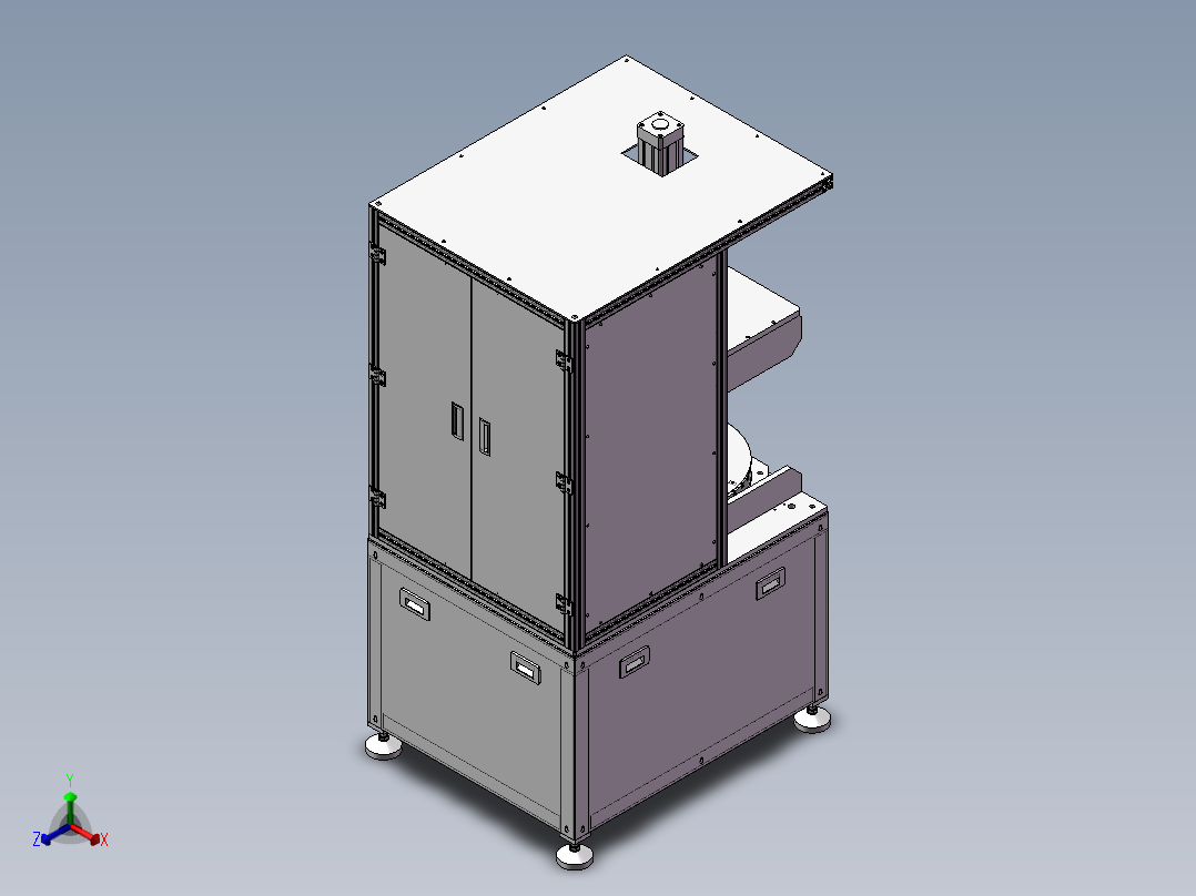 DD电机骨架压装机（sw18+cad+说明书）正等轴测图