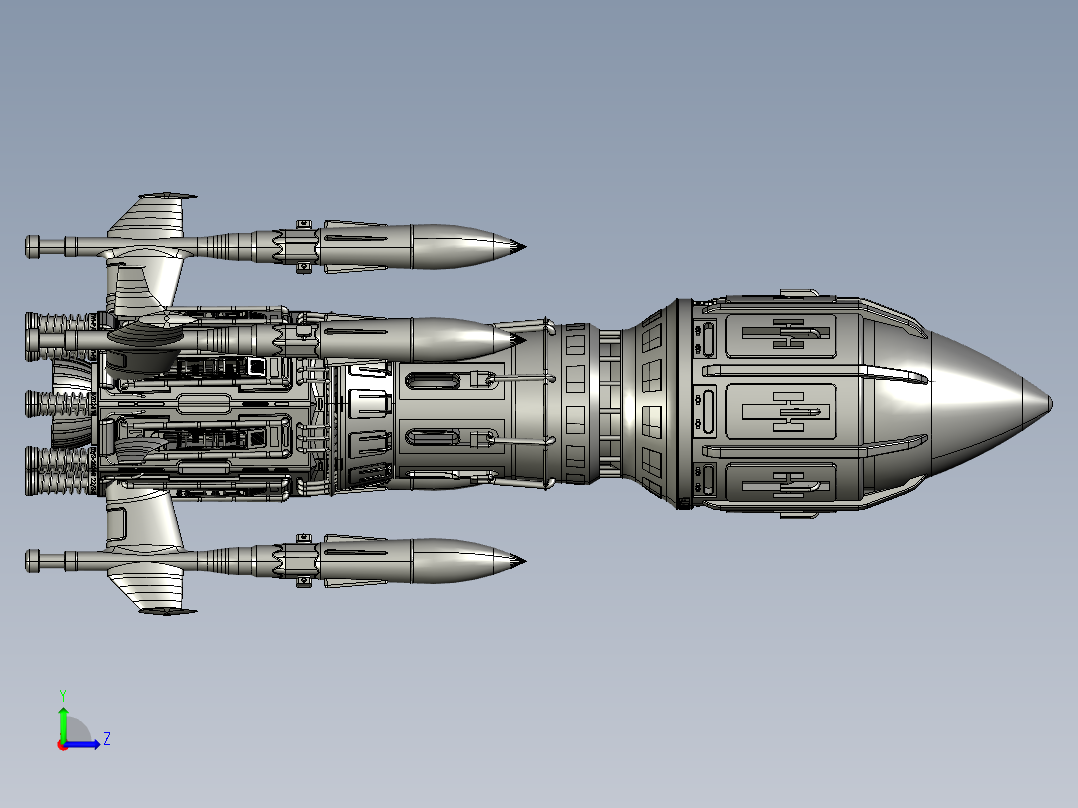 导模型3D图纸 STEP格式左视图