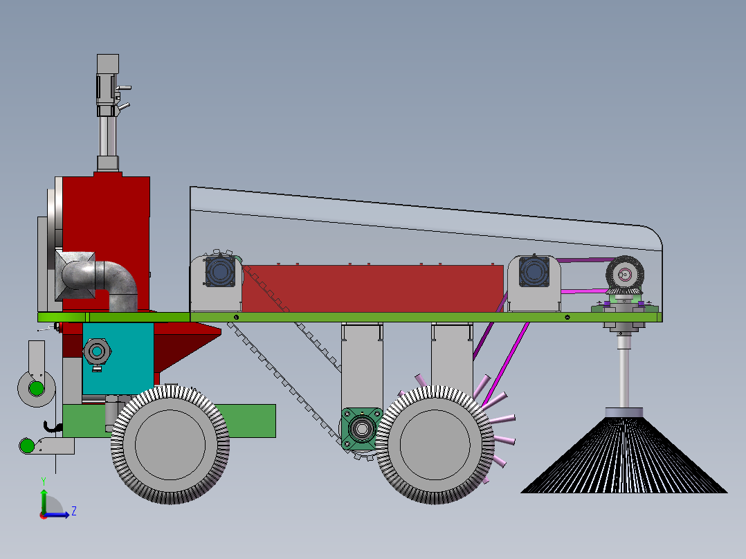 松针收集机左视图