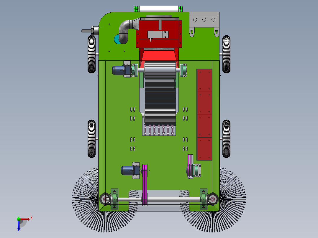 松针收集机俯视图