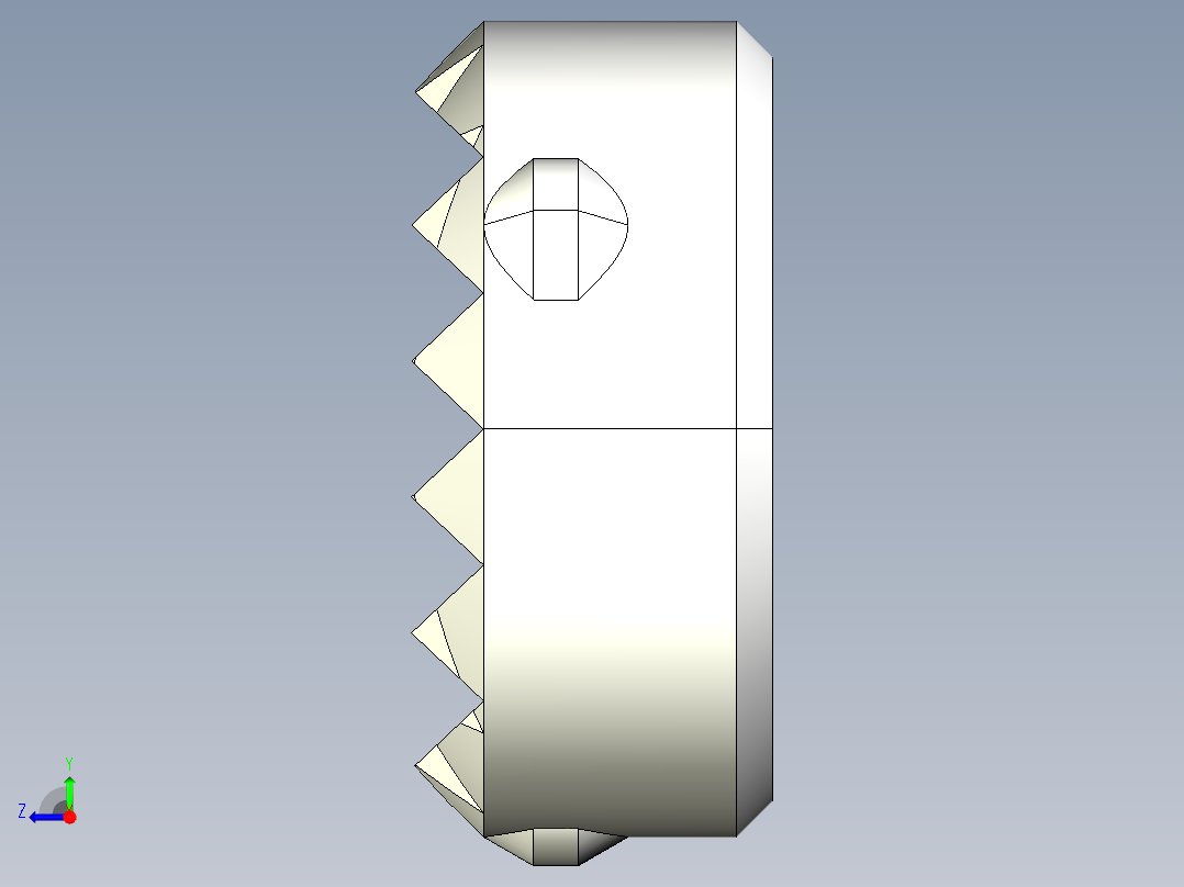 碳化鎢入子2262-3D多系列多零件图纸模型右视图