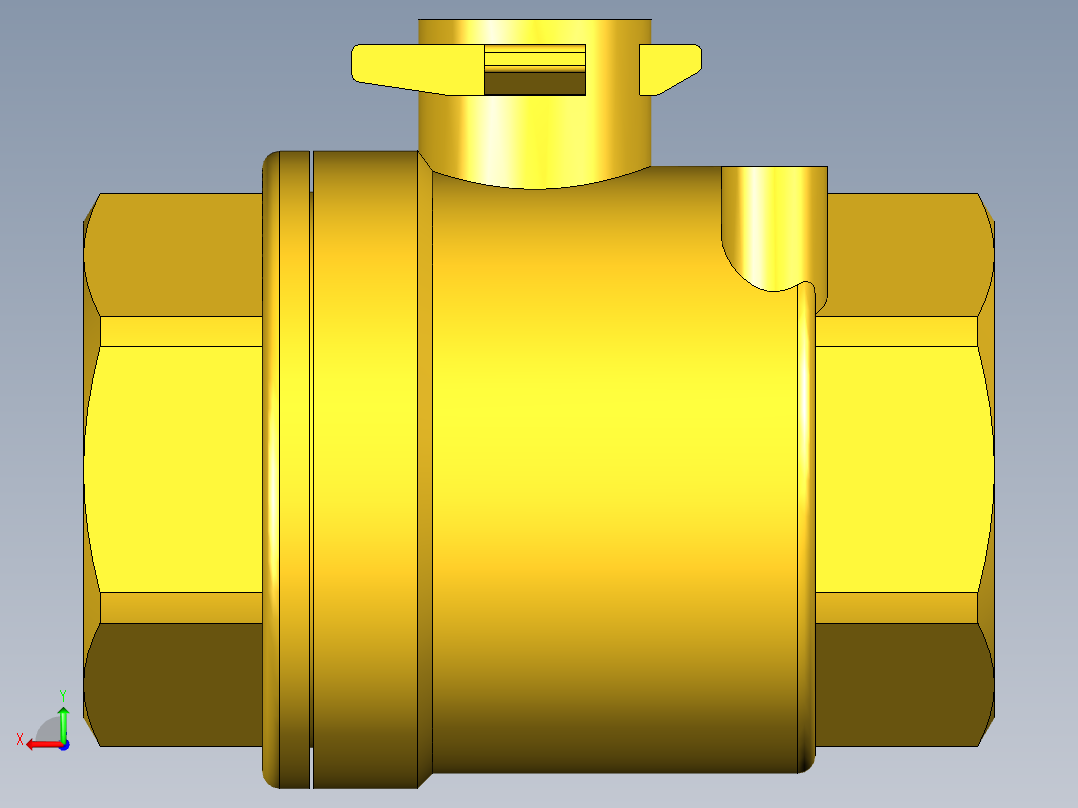 管道手动球阀-水管开关阀-手动阀门395_06_E_1_body后视图