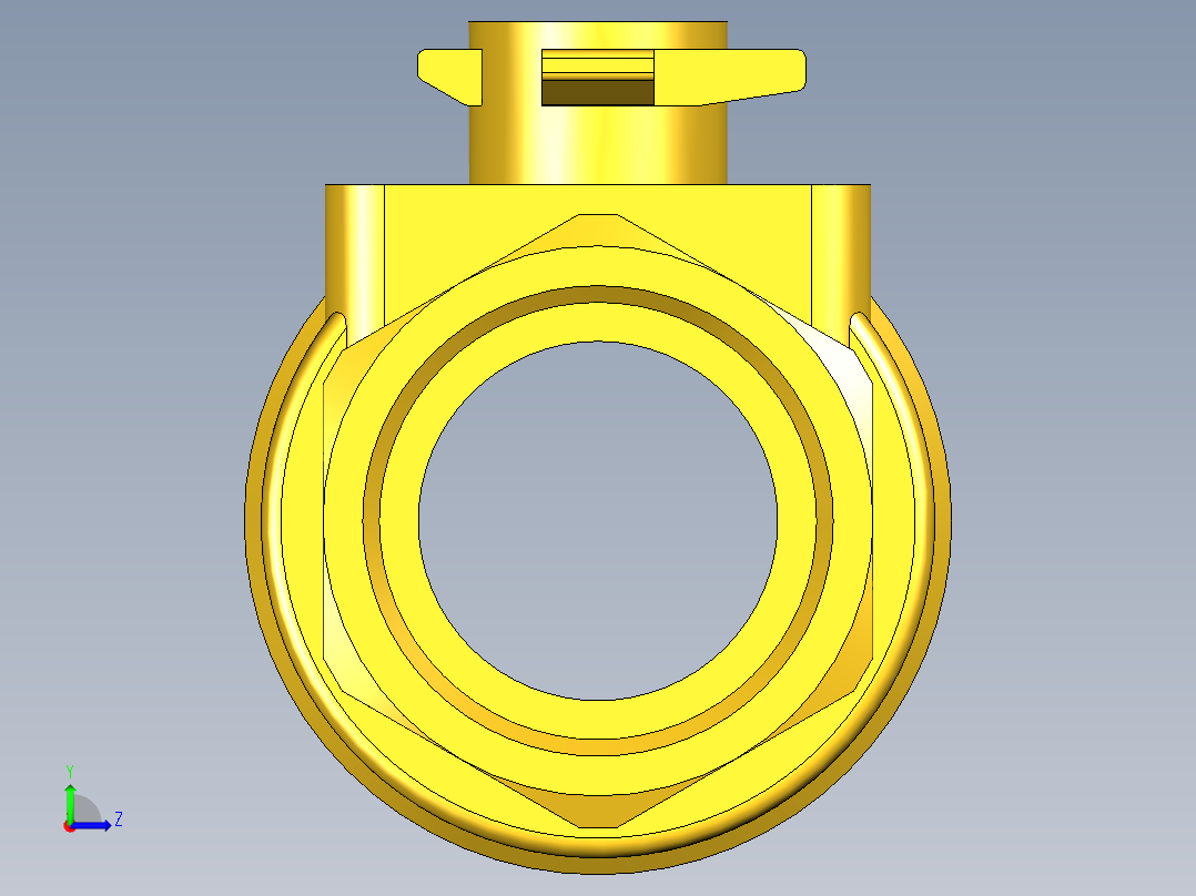 管道手动球阀-水管开关阀-手动阀门395_06_E_1_body左视图