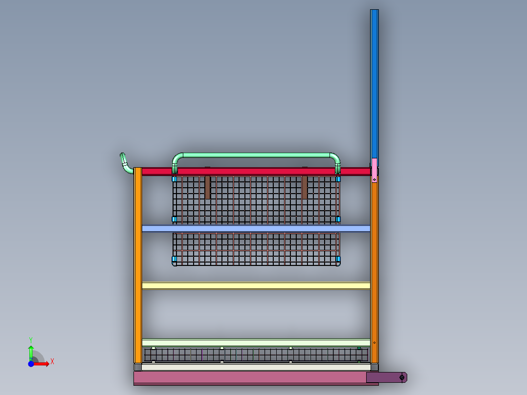叉车高空检修作业平台前视图
