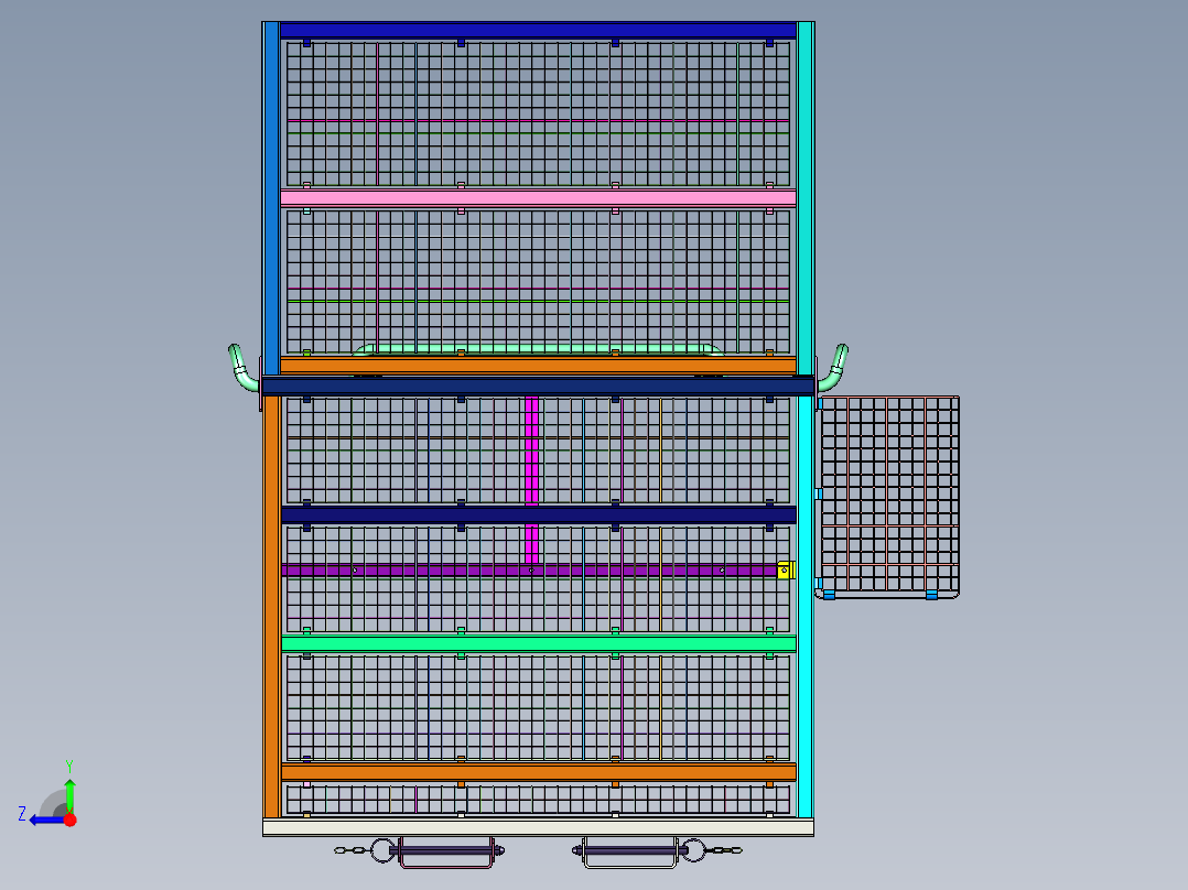 叉车高空检修作业平台右视图