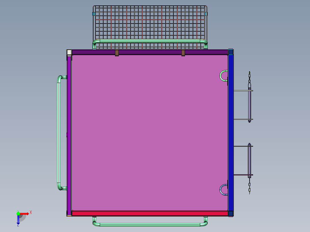 叉车高空检修作业平台俯视图