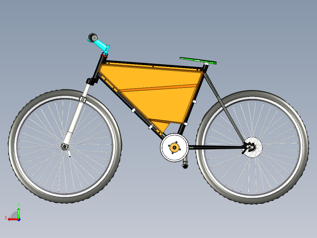 电动自行车 摩托车 (8)后视图