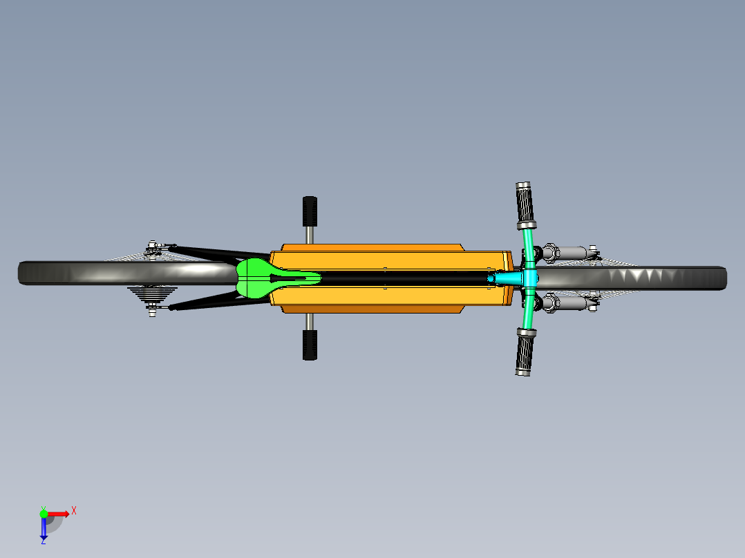 电动自行车 摩托车 (8)俯视图