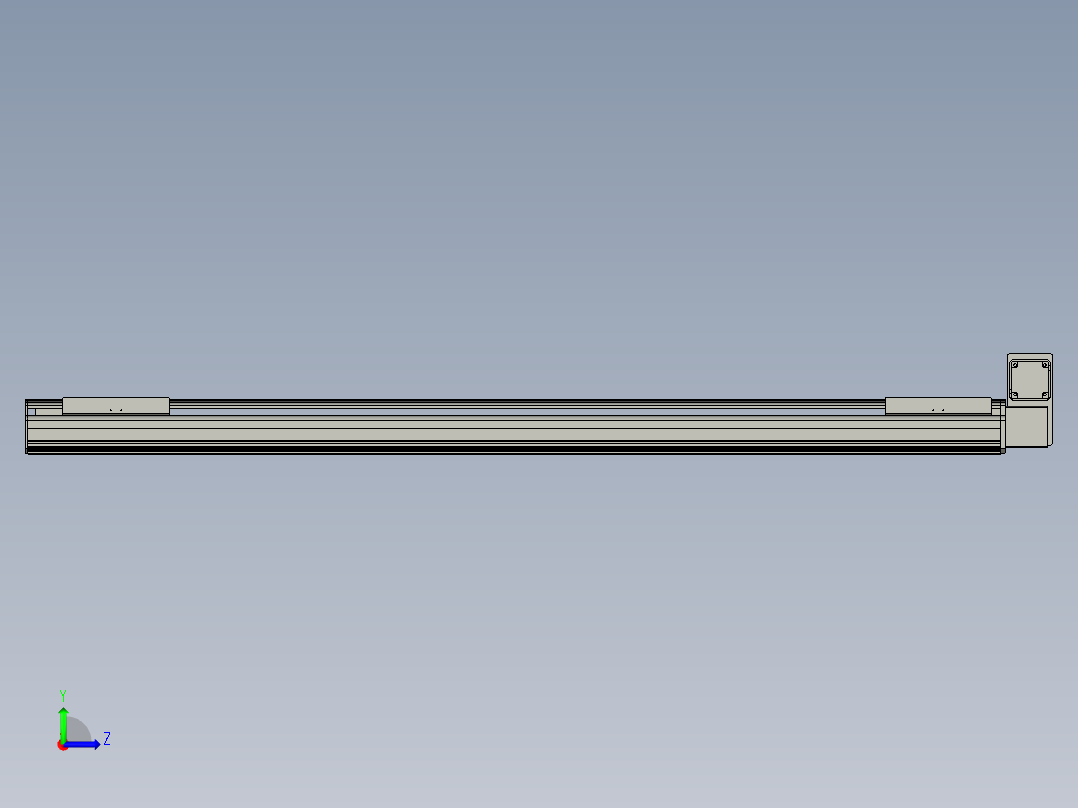 直线模组LHB21-L40-S1750-RU设计图纸左视图