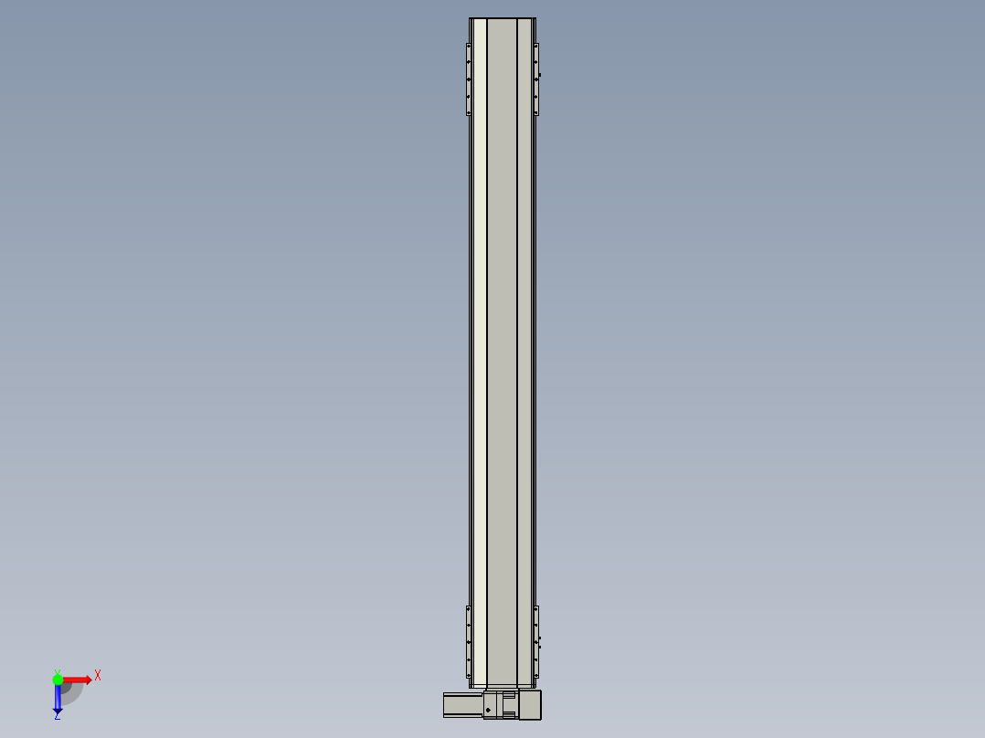直线模组LHB21-L40-S1750-RU设计图纸俯视图
